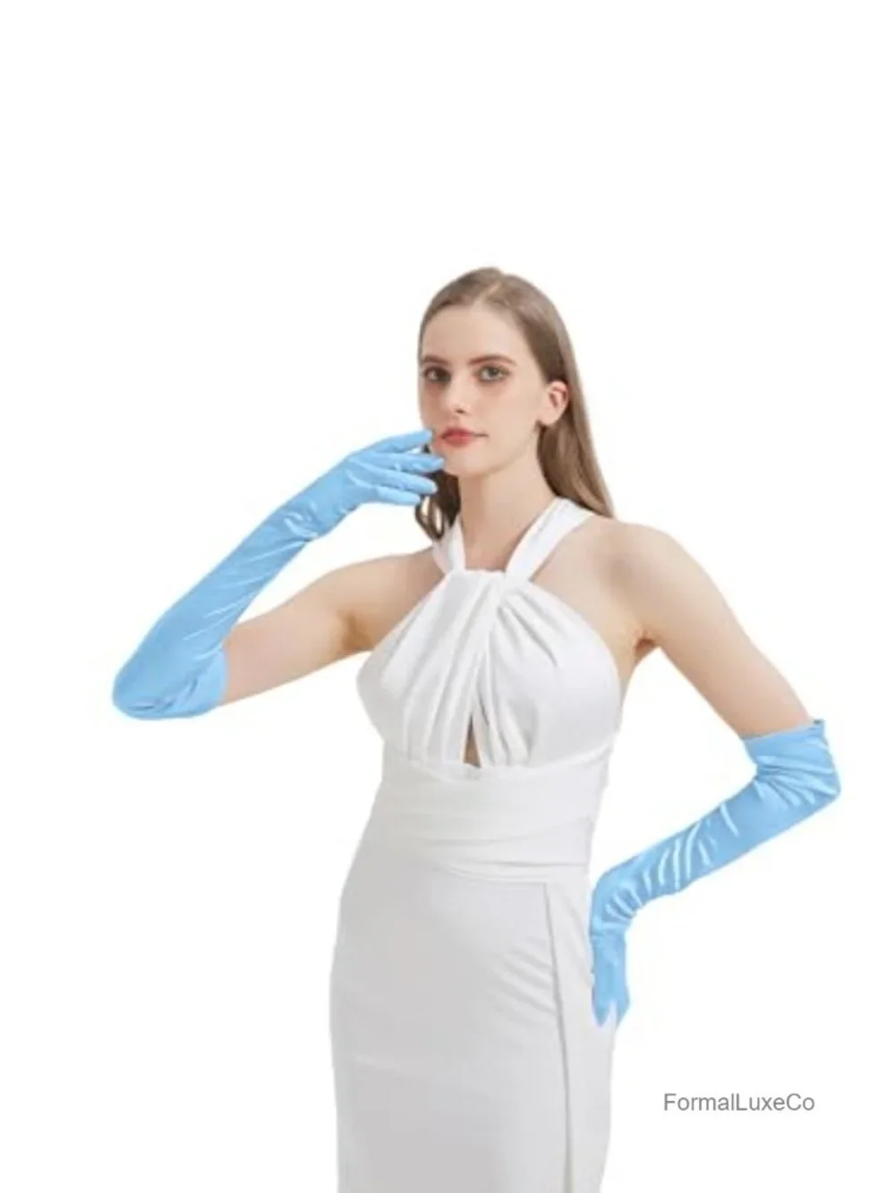Satin Opera Gloves Elbow Length Costume Accessory